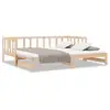 Image de Vidaxl lit de jour et lit gigogne sans matelas 90x200 cm bois massif