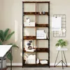 Image de Bibliothèque Chêne Fumé 78,5x33x188,5 Cm Bois D'ingénierie Vidaxl