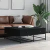 Image de Table Basse Noir 100x99x40 Cm Bois D'ingénierie Vidaxl