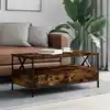 Image de Table Basse Chêne Fumé 100x51x45 Cm Bois D'ingénierie Vidaxl