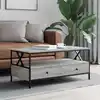 Image de Table Basse Sonoma Gris 100x51x45 Cm Bois D'ingénierie Vidaxl