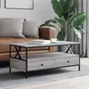 Image de vidaXL Table basse sonoma gris 100x51x45 cm bois dingénierie 835302