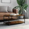 Image de vidaXL Table basse chêne fumé 90x49x40 cm bois dingénierie 835311
