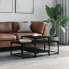 Image de vidaXL Table basse noir 102x60x45 cm bois dingénierie 835314