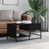 Image de Table Basse Noir 85,5x51x45 Cm Bois D'ingénierie Vidaxl