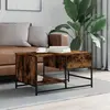 Image de Table Basse Chêne Fumé 85,5x51x45 Cm Bois D'ingénierie Vidaxl