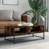 Image de Table Basse Chêne Fumé 100x51x40 Cm Bois D'ingénierie Vidaxl