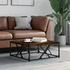 Image de Table Basse Chêne Fumé 70x70x30 Cm Bois D'ingénierie Vidaxl