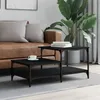 Image de vidaXL Table basse noir 100x505x45 cm bois dingénierie 835379