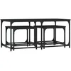 Image de Tables Basses Gigognes 3 Pcs Noir Bois D'ingénierie Vidaxl