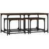 Image de Tables Basses Gigognes 3 Pcs Chêne Marron Bois D'ingénierie Vidaxl