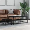 Image de Tables Basses Gigognes 2 Pcs Noir Bois D'ingénierie Vidaxl