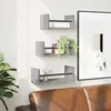 Image de Ensemble D'étagères Murales Avec Barres 3 Pcs Sonoma Gris Vidaxl
