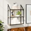 Image de vidaXL Étagère murale 3 niveaux chêne sonoma 60x21x78 5 cm 835450