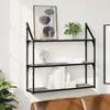 Image de vidaXL Étagère murale 3 niveaux sonoma gris 80x21x785 cm 835457