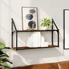 Image de Étagère Murale 2 Niveaux Chêne Fumé 80x21x51 Cm Bois Ingénierie Vidaxl