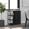 Image de vidaXL Buffet noir 70x30x80 cm bois dingénierie 835489