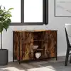 Image de Buffet Chêne Fumé 100x35x70 Cm Bois D'ingénierie Vidaxl