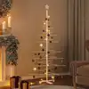 Image de Arbre De Noël En Bois Pour Décoration 180 Cm Bois Massif De Pin Vidaxl