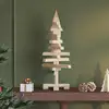 Image de Arbre De Noël En Bois Naturel 60 Cm Bois Massif En Pin Vidaxl