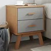 Image de vidaXL Table de Chevet Armoire de Lit avec Pieds Table de Nuit avec Rangement Armoire de Nuit Chambre Moderne Gris et 358583