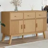 Image de Buffet Olden Marron 114x43x73,5 Cm Bois Massif De Pin Vidaxl