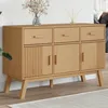 Image de vidaXL Buffet Meuble de Rangement avec Pieds Armoire de Rangement Organisateur Intérieur Salon Moderne Marron Bois 358603