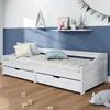 Image de vidaXL Lit de jour avec 2 tiroirs sans matelas IRUN blanc 90x200 cm 3185210