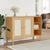 Image de Buffet Senja Aspect Rotin Marron 112x40x80cm Bois Massif De Pin Vidaxl