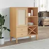 Image de Buffet Senja Aspect Rotin Marron 90x40x112cm Bois Massif De Pin Vidaxl