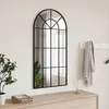 Image de vidaXL Miroir mural noir 50x100 cm arche fer 358626