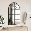 Image de vidaXL Miroir mural noir 60x100 cm arche fer 358627