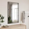 Image de vidaXL Miroir mural noir 60x100 cm rectangulaire fer 358631