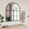 Image de vidaXL Miroir mural noir 80x40 cm arche fer 358651
