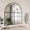 Image de Miroir Mural Noir 100x50 Cm Arche Fer Vidaxl