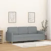 Image de vidaXL Canapé à 3 places Gris clair 180 cm Tissu 359486