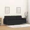 Image de Canapé À 3 Places Noir 180 Cm Tissu Vidaxl