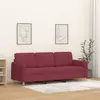 Image de Canapé À 3 Places Rouge Bordeaux 180 Cm Tissu Vidaxl