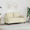 Image de Canapé À 2 Places Crème 120 Cm Similicuir Vidaxl