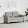 Image de Canapé À 2 Places Gris Clair 120 Cm Velours Vidaxl