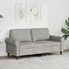 Image de Canapé À 2 Places Gris Clair 140 Cm Velours Vidaxl