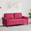 Image de Canapé À 2 Places Rouge Bordeaux 140 Cm Velours Vidaxl