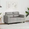 Image de Canapé À 2 Places Gris Clair 120 Cm Tissu Microfibre Vidaxl