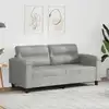 Image de Canapé À 2 Places Gris Clair 140 Cm Tissu Microfibre Vidaxl
