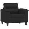 Image de Vidaxl fauteuil noir 60 cm similicuir