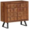 Image de vidaXL Armoire à tiroirs marron miel 70x35x70 cm bois massif dacacia commode classeur armoire avec tiroirs armoire de 358185