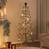 Image de Arbre De Noël En Métal Pour Décoration Noir 180 Cm Vidaxl