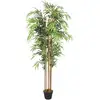 Image de Bambou Artificiel 730 Feuilles 120 Cm Vert Vidaxl