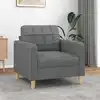 Image de Fauteuil Gris Foncé 60 Cm Tissu Vidaxl