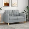 Image de vidaXL Canapé à 2 places Gris clair 120 cm Tissu 359083
